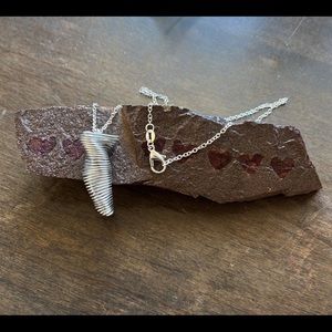 Necklace Tornado Pendant 925 18” Chain Unique